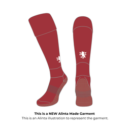 SPC Sock Knee High Gel Grip Red 7-13